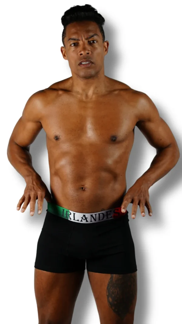 10019-NEG BÓXER LISO BANDERA NEGRO